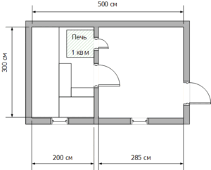 1 планировка бани 3x5