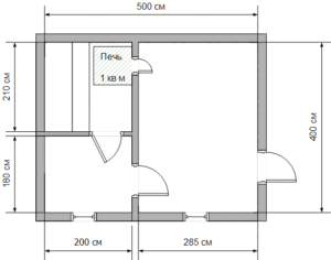 1 планировка бани 4x5